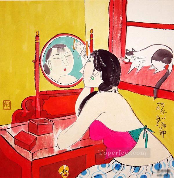 Hu yongkai Chinese lady 1 Oil Paintings